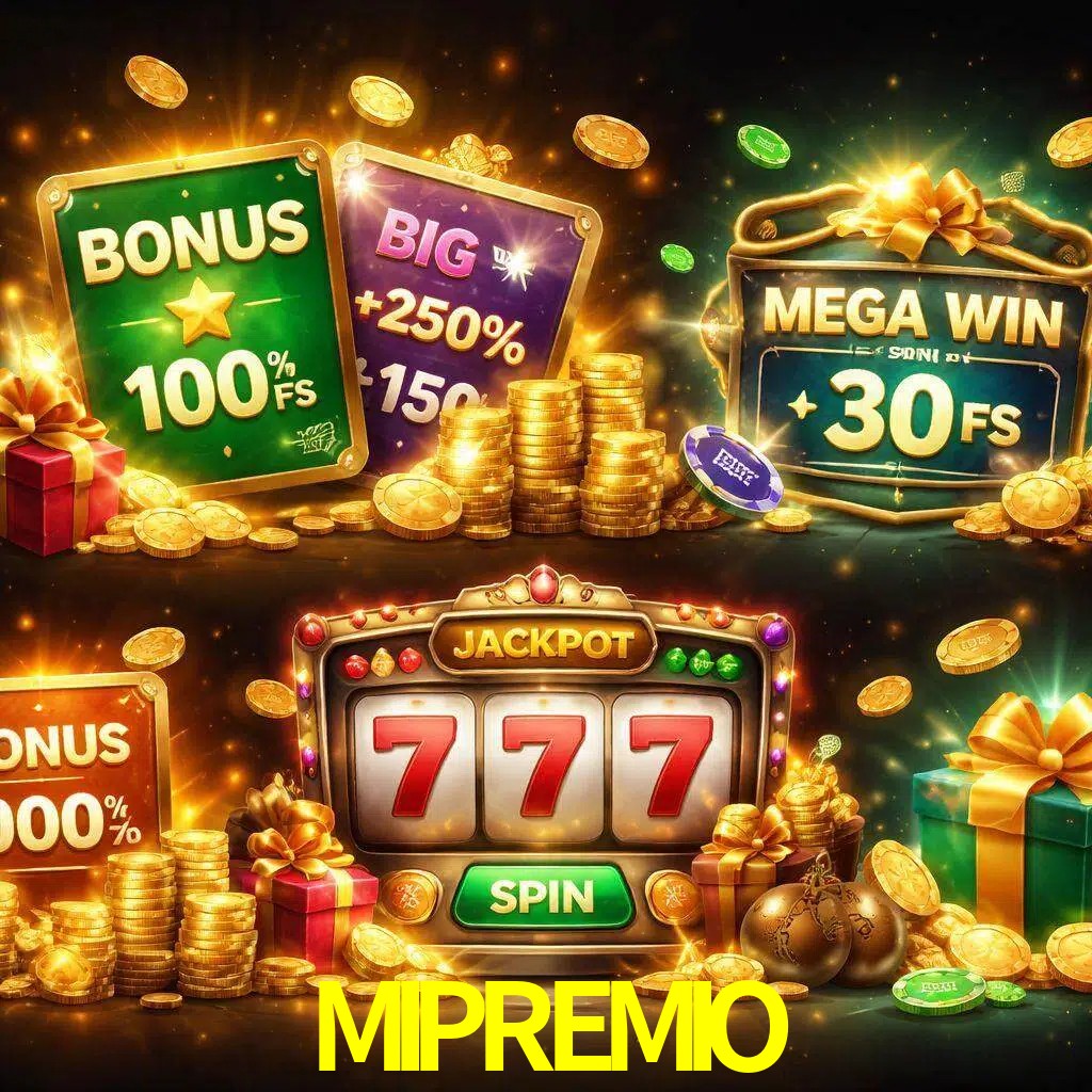 Tipos de bonos MIPREMIO incluyendo recompensas de bienvenida y promociones continuas