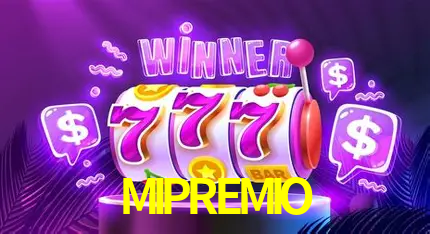 Escena dinámica inspirada en casino con iluminación MIPREMIO, cartas, fichas e íconos de juegos digitales en un espacio moderno de juegos.